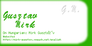 gusztav mirk business card